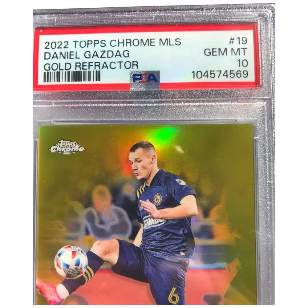 2022 Topps Chrome MLS Gold Refractor #19 Dániel Gazdag /50 PSA 10 GEM-MINT